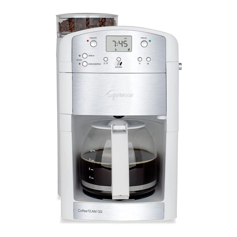 Capresso CoffeeTEAM GS 10Cup Coffee Maker with Conical Burr Grinder Wayfair